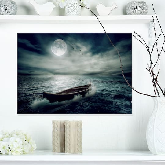 Designart - Boat Drifting Away After Storm